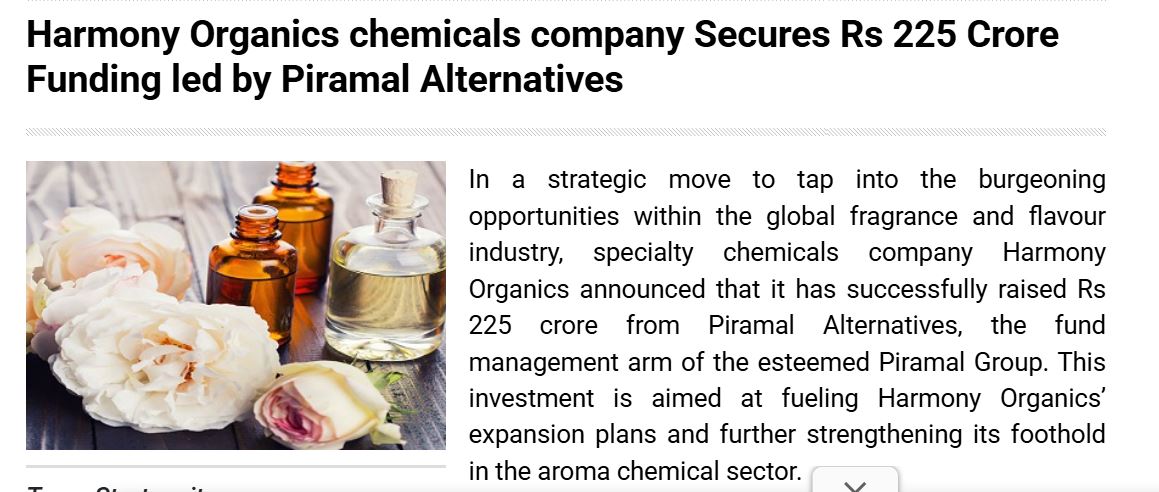 Harmony – Debt Fund Raise of ₹225 Crores